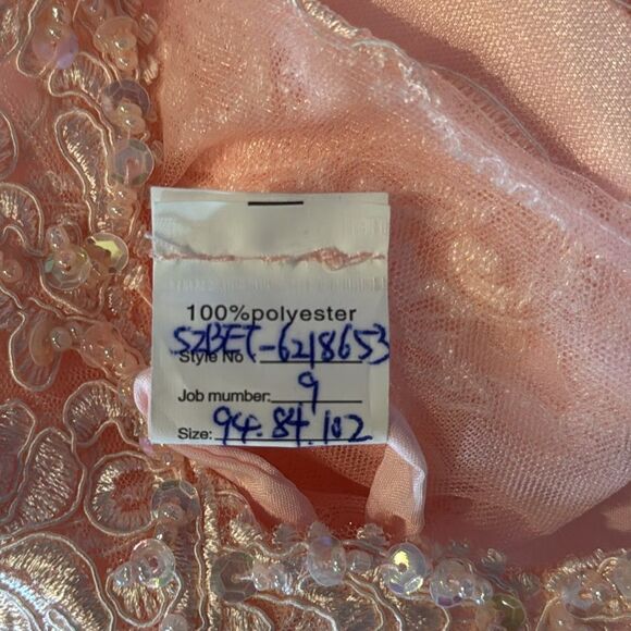 Women’s Pink Tea Length Mother of the Bride Groom Corset Back Dress Size 10 NWOT - Picture 13 of 15